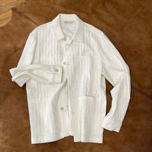 Color, white light weight, casual jacket, size extra large